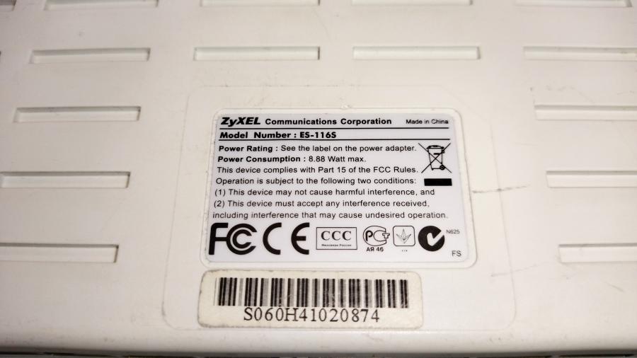 173-260-001 Коммутатор неуправляемый ZyXEL ES-116S #11