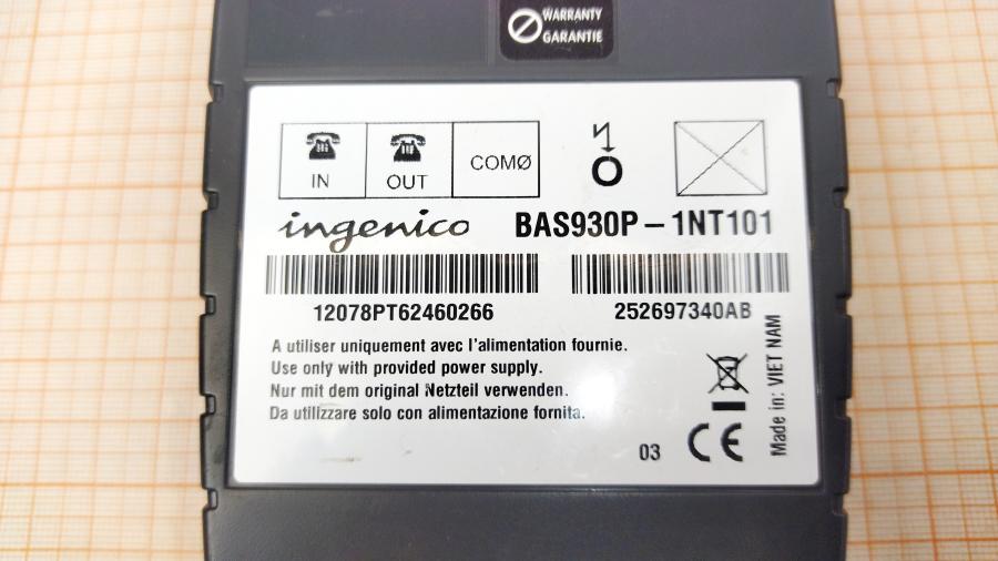 114-793-001 Док-станция зарядное устройство INGENICO BAS930P-1NT101 #7