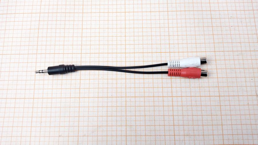 114-803-001 RCA audio cable  MiniJack 3.5 (M) - 2xRCA (F) 0.15M #1