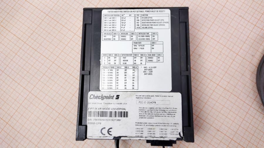 040-066-002 Деактиватор CHECKPOINT 12X12 PAD C/PT IX 4/6 #10