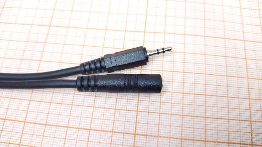 114-900-001 Кабель интерфейсный  MiniJack 2.5 (F) - MiniJack 2.5 (M) 1m STEREO #2