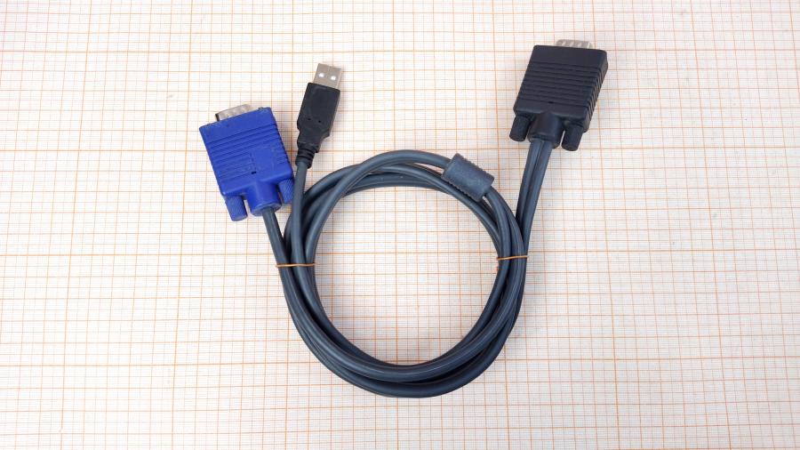 114-945-001 Кабель KVM  VGA (M) - VGA (M) + USB 1.2M #1