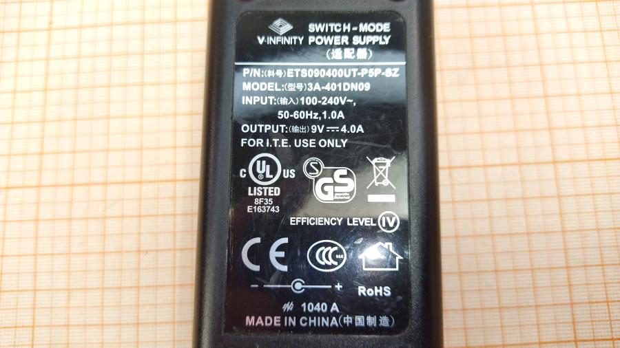 114-989-001 Блок питания (БП) V-INFINITY ETS090400UT-P5P-SZ #4