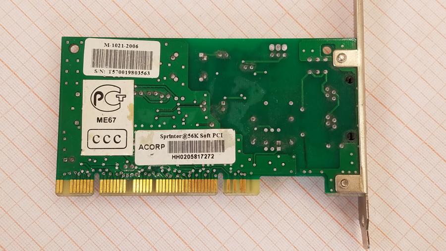 165-1002-001 Сетевая карта ACORP Sprinter@56K Soft M-1021-2006 #3