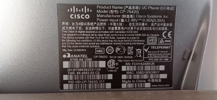 098-017-001 Телефон VoIP CISCO CP-7942G #11