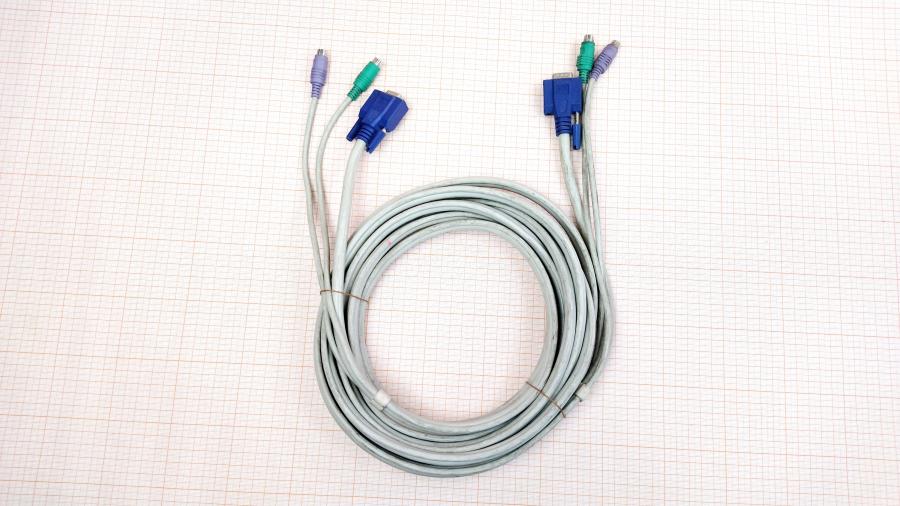 098-068-001 Кабель KVM  DB15(F)+2xPS/2 - DB15(M)+2xPS/2 5m #1
