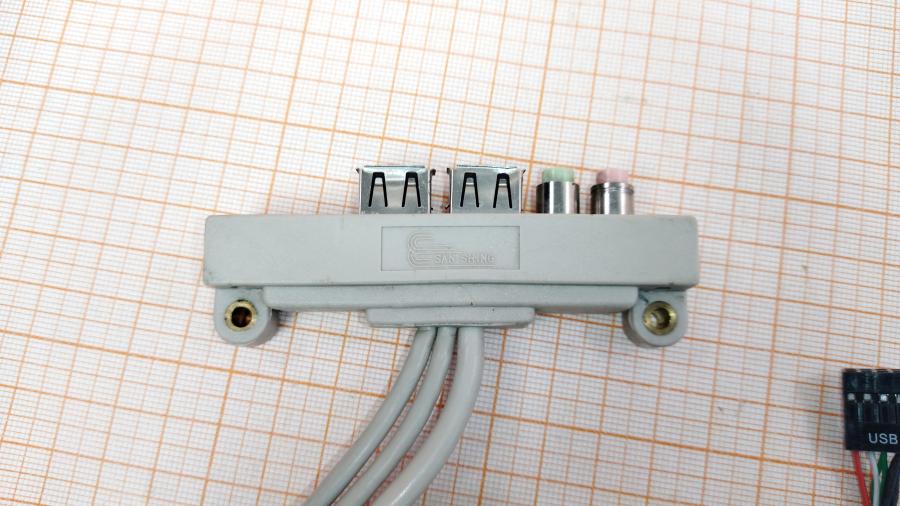 098-107-001 Интерфейсный модуль SAN SHING 2x USB 2.0 / 2x MiniJack 3.5 (SPK, MIC) #2