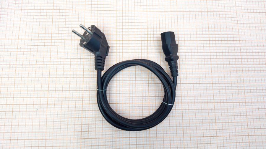 098-170-001 Кабель питания CEE7/7  CEE7/7 Угловой - IEC-C13 3×0.75mm2 1.5m #1