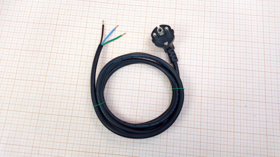 098-177-001 Кабель питания CEE7/7  CEE7/7 Угловой - Pigtail 3×1.0mm2 1.8m #1