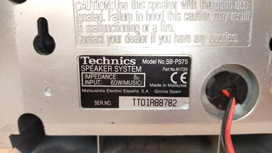 098-201-001 Акустическая система Technics SB-PS75 #7