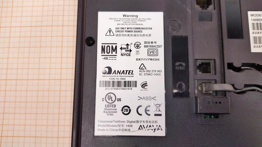 098-214-001 Телефон VoIP AVAYA 1408 #15