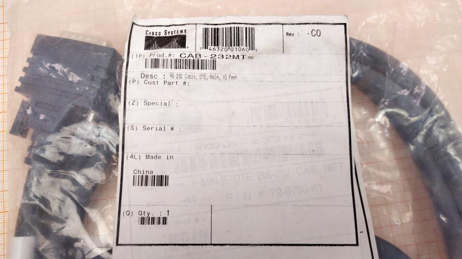 164-035-001 Кабель интерфейсный CISCO CAB-232MT= (72-0793-01) #4