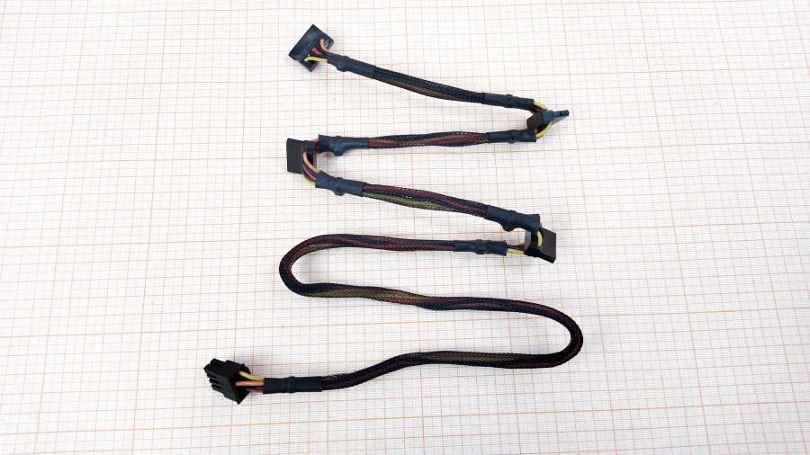 174-194-001 Переходник питания  PCI-E 8Pin (M) - 4x SATA 15Pin #1