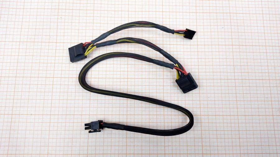 098-255-002 Переходник питания  PCI-E 6Pin (M) - 2x Molex 4Pin + FDD 4Pin #1