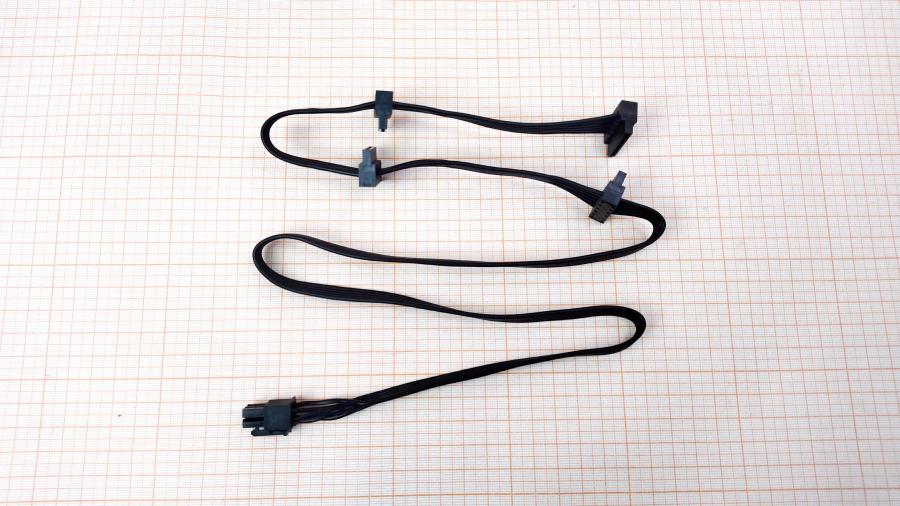 098-284-001 Переходник питания   PCI-E 6Pin (M) - 4x SATA 15Pin 0.85M #1