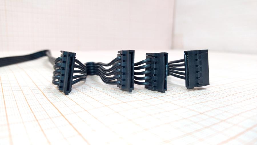 098-284-001 Переходник питания   PCI-E 6Pin (M) - 4x SATA 15Pin 0.85M #3