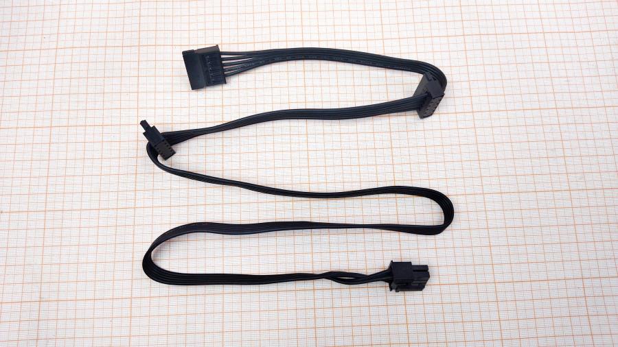 098-286-001 Переходник питания  PCI-E 6Pin (M) - 3x SATA 15Pin 0.8M #1
