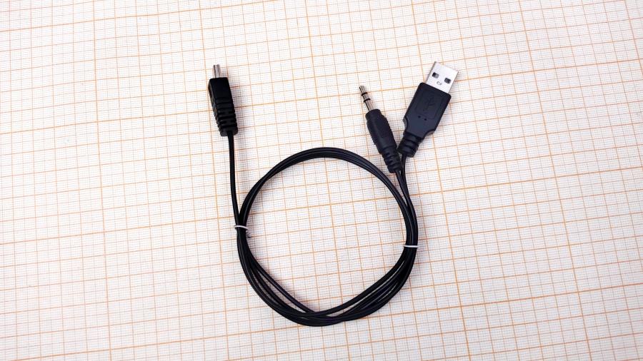 098-324-001 Кабель mini-usb  MiniUSB (M) + MiniJack 3.5 - USB (M) 0.7M #1