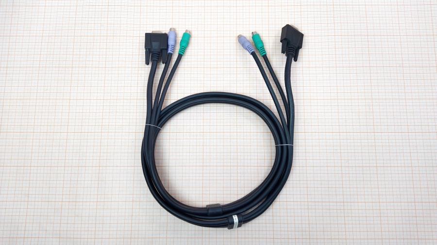 098-066-002 Кабель KVM  DB15(F)+2xPS/2 - DB15(M)+2xPS/2 1.8m #1