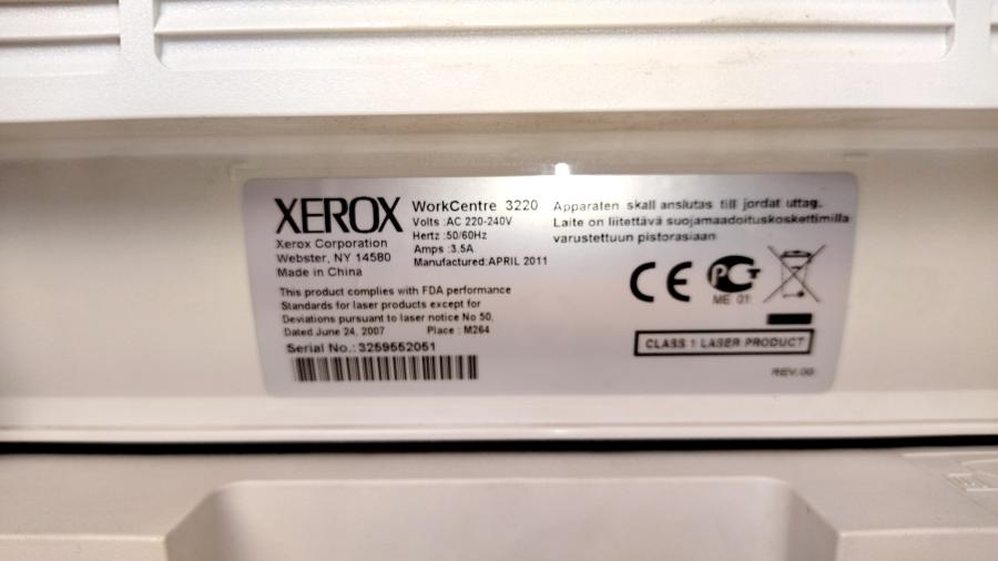 217-015-002 МФУ XEROX WorkCentre 3220 #27