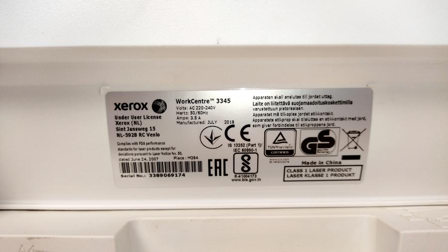 217-017-001 МФУ XEROX WorkCentre 3345 #28