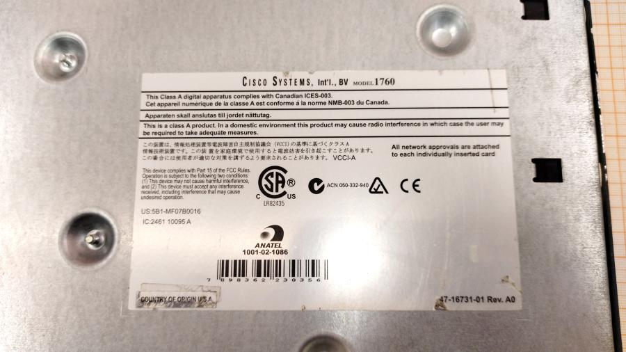 217-032-001 Маршрутизатор CISCO 1760 + VIC-2FXS #13