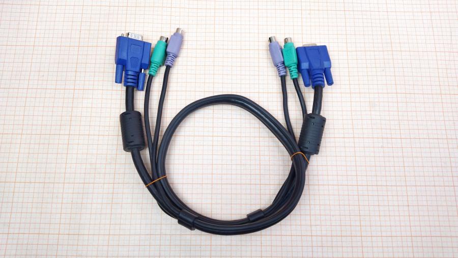 217-073-001 Кабель KVM  DB15(M)+2xPS/2 - DB15(M)+2xPS/2 0.9m #1