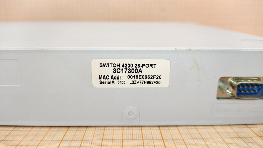 217-074-001 Коммутатор управляемый 3COM SuperStack 3 Switch 4200 26-Port 3C17300A #11