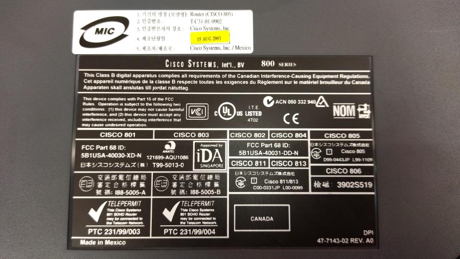 217-076-001 Маршрутизатор CISCO 805 #11