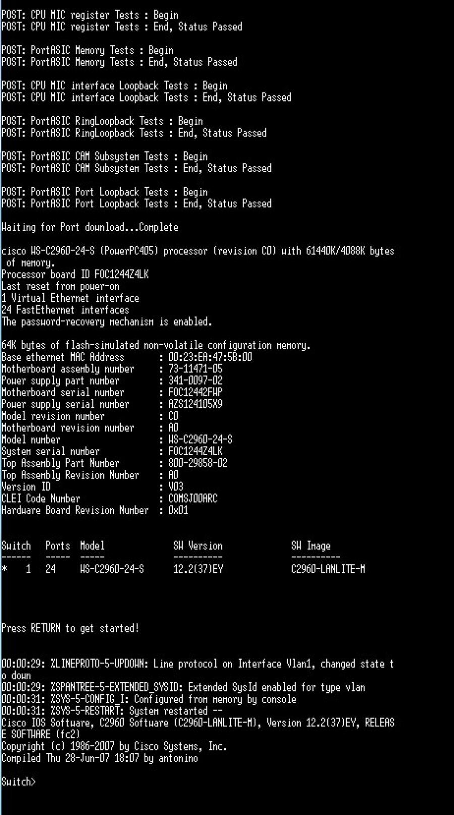 217-095-001 Коммутатор управляемый CISCO WS-C2960-24-S #16