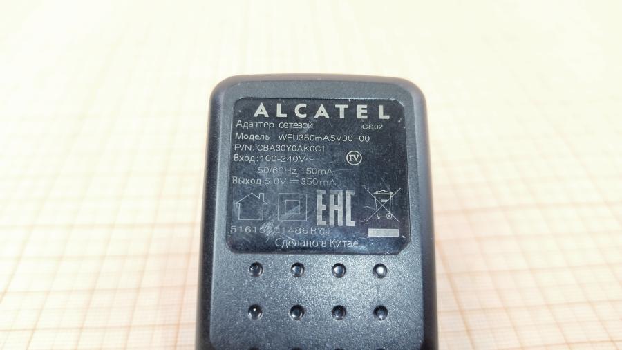 217-105-001 СЗУ для мобильных устройств ALCATEL WEU350mA5V00-00 #3