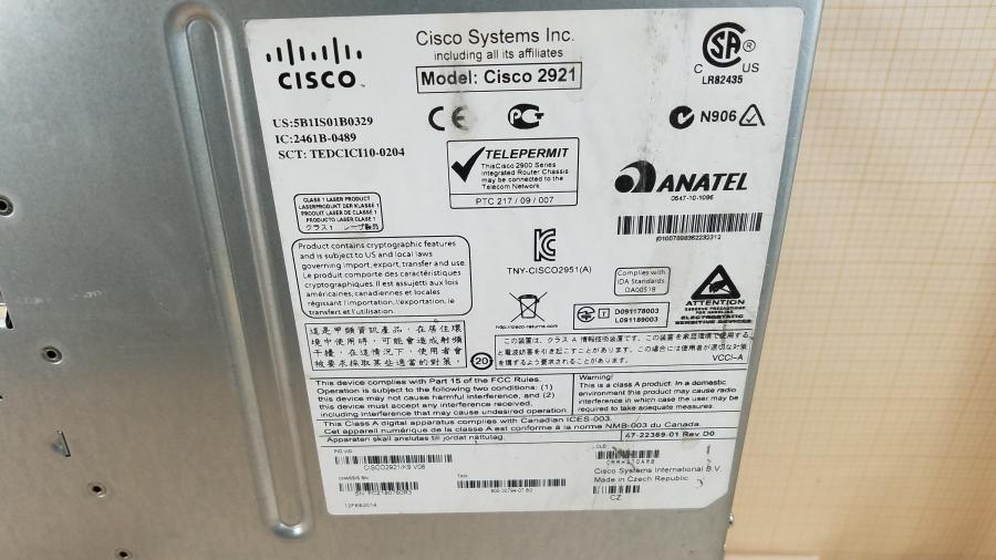 217-138-001 Маршрутизатор CISCO 2921 #2