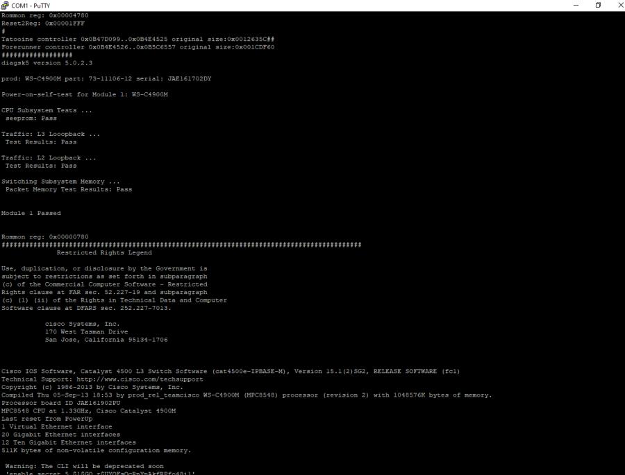217-140-001 Коммутатор модульный CISCO WS-C4900M #23
