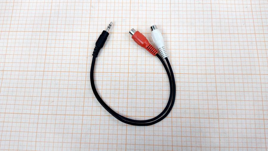 217-160-001 RCA audio cable  MiniJack 3.5 (M) - 2xRCA (F) 0.2M #1
