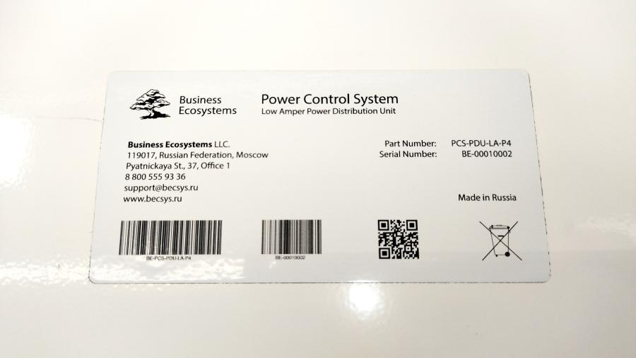 217-170-001 Блок управления питанием Business Ecosystems PCS Low Amper PDU P4 #13
