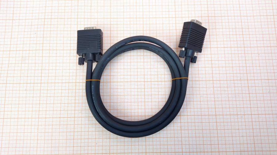 217-185-001 Кабель SVGA 15M/15M  VGA 15M - VGA 15M 1.8m blk #1