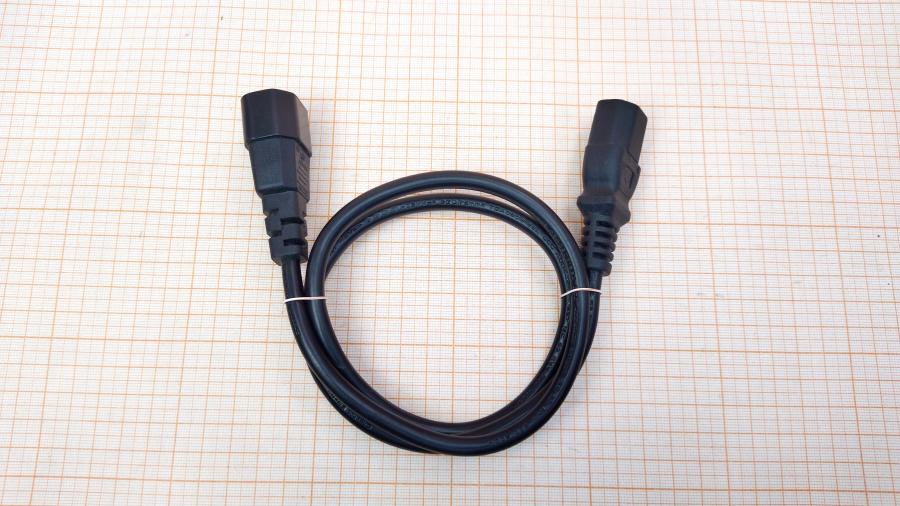 217-210-001 Удлинитель питания IEC-C14 CHAOHUI IEC C13 - IEC C14 0.85m blk #1