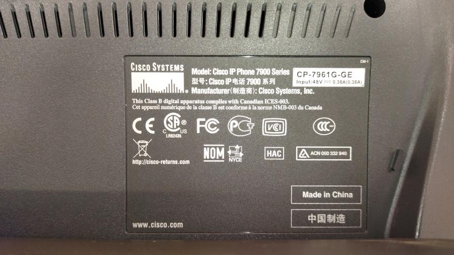 217-218-001 Телефон VoIP CISCO CP-7961G #13