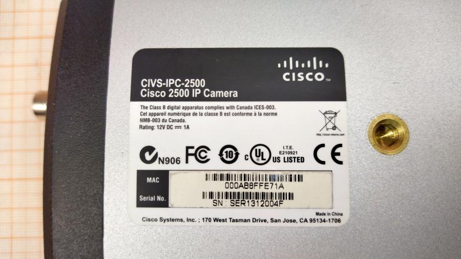 217-226-001 Камера видеонаблюдения CISCO CIVS-IPC-2500 #8