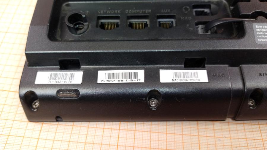 217-229-001 Телефон VoIP CISCO UC PHONE CP-6945 #14