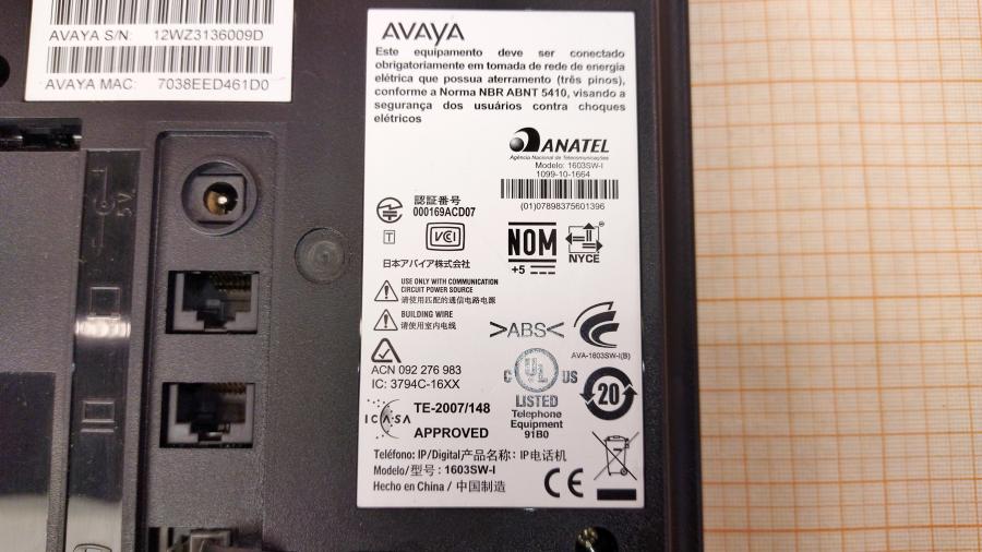 217-230-001 Телефон VoIP AVAYA 1603SW-I #14