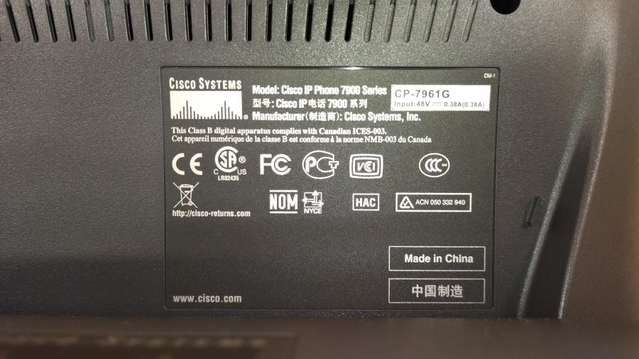 217-218-002 Телефон VoIP CISCO CP-7961G #13