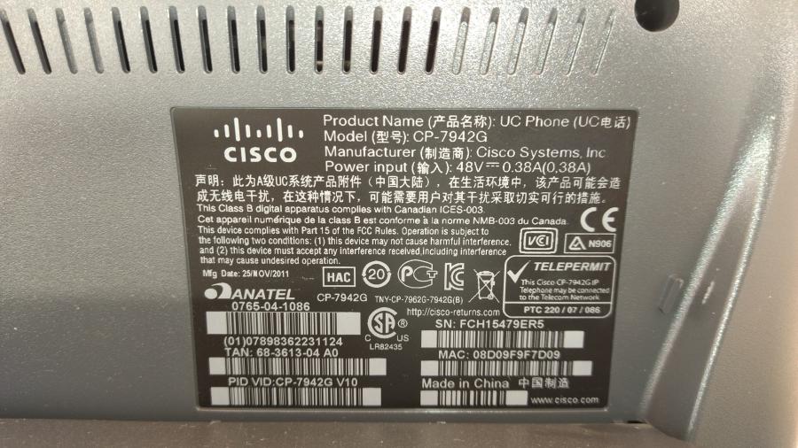 217-231-001 Телефон VoIP CISCO CP-7942G #11