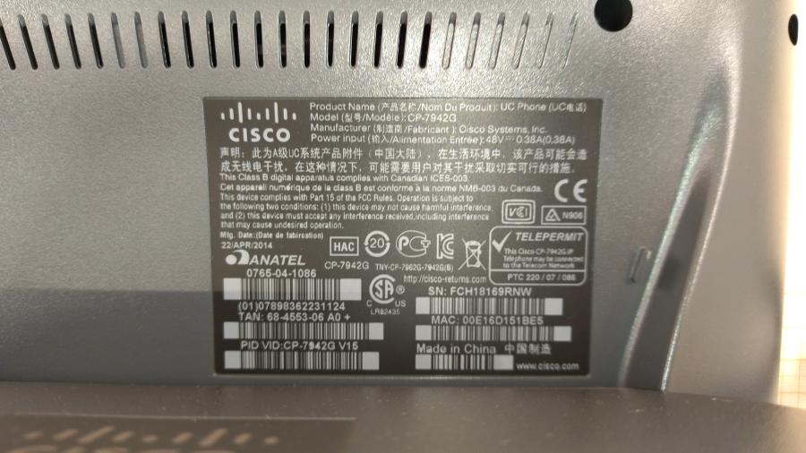 217-231-004 Телефон VoIP CISCO CP-7942G #11