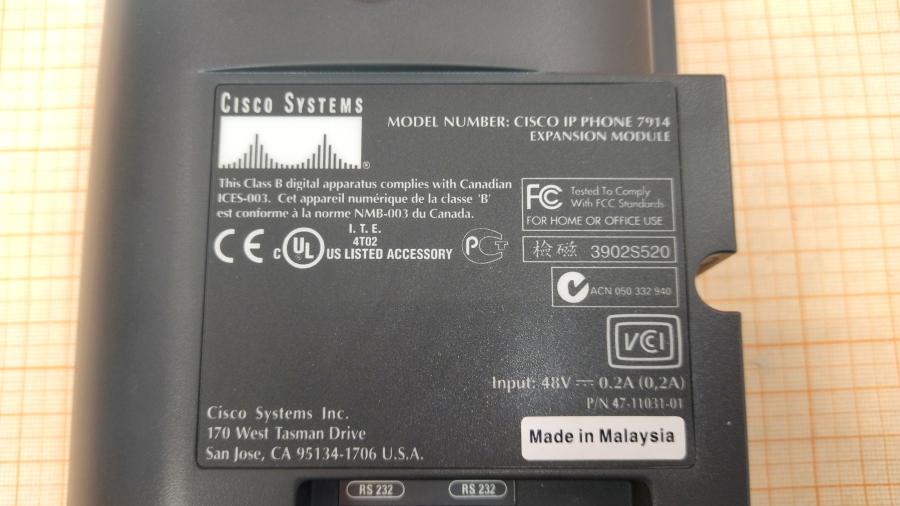217-233-001 Модуль расширения к телефонам VoIP CISCO 7914 #7
