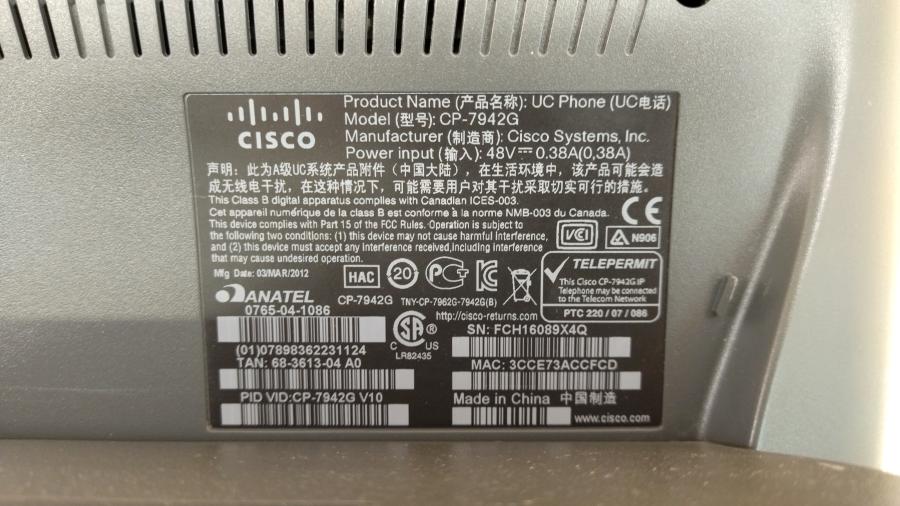 217-231-005 Телефон VoIP CISCO CP-7942G #11
