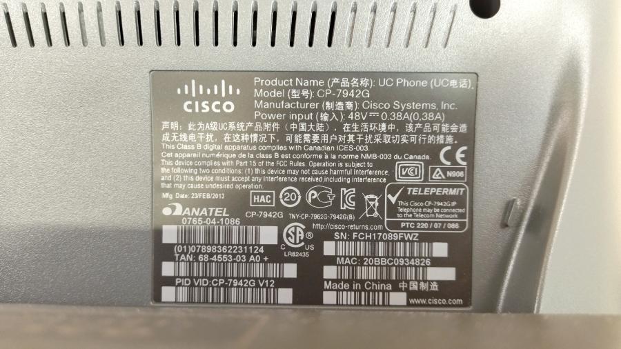 217-231-008 Телефон VoIP CISCO CP-7942G #11