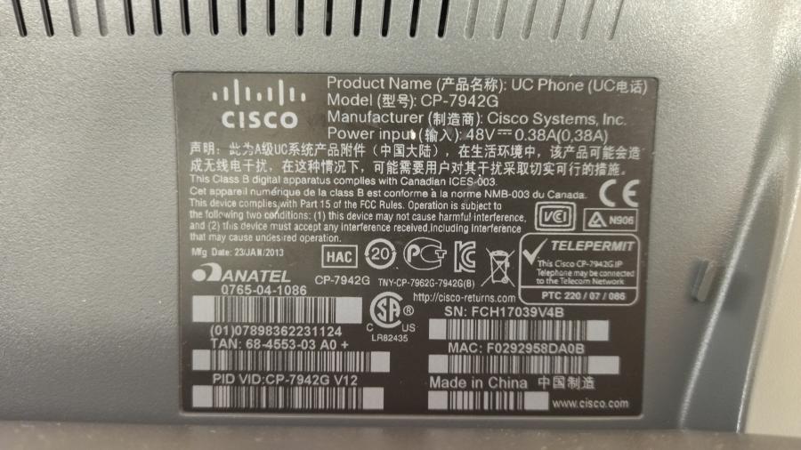 217-231-009 Телефон VoIP CISCO CP-7942G #10