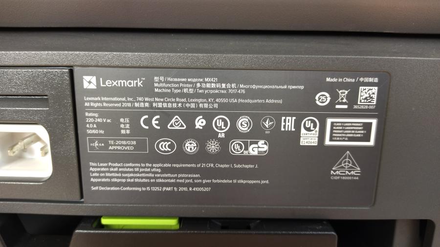 218-014-001 МФУ Lexmark MX421ade #26