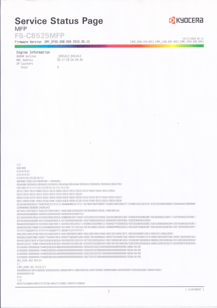 218-021-001 МФУ KYOCERA Ecosys FS-C8525MFP #55